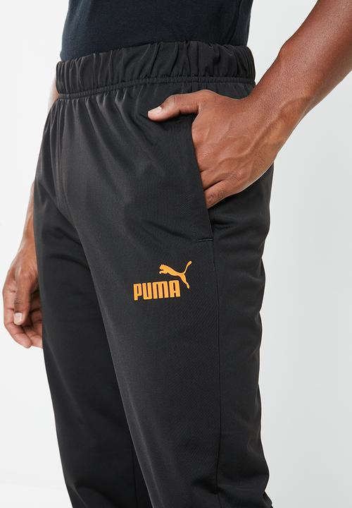 PUMA - Clean tricot tracksuit - black & yellow