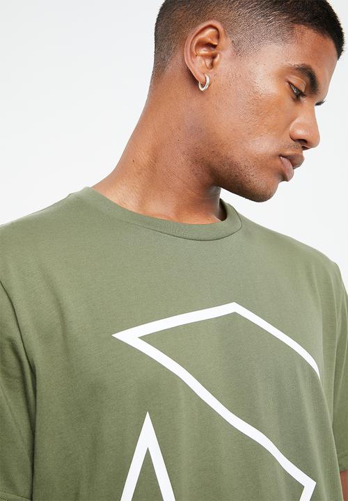 Converse - Tilted star chevron tee - green