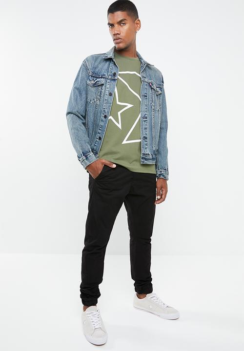 Converse - Tilted star chevron tee - green