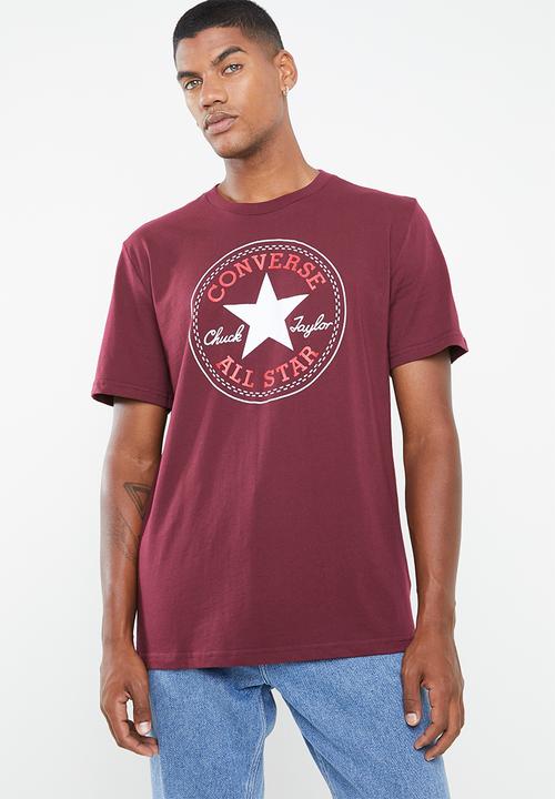 burgundy converse t shirt