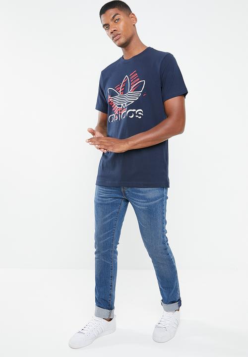 adidas Originals - Trefoil art tee - navy