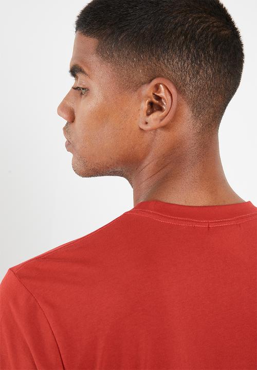 adidas Originals - Trefoil short sleeve crew tee - red & white