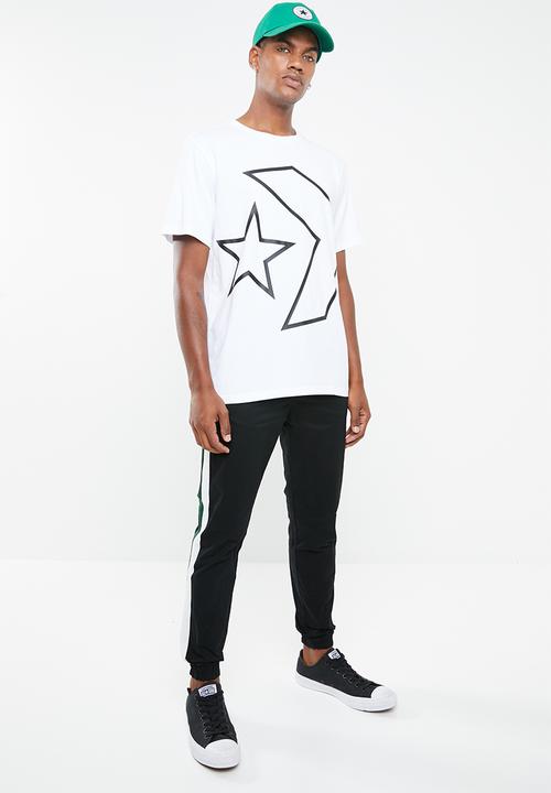 Converse - Vertical collegiate text tee - white