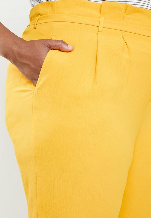STYLE REPUBLIC PLUS - Soft paperbag waist pants - yellow