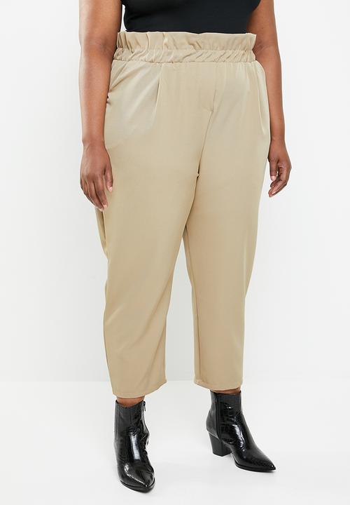 STYLE REPUBLIC PLUS - Paperbag waist pant - beige