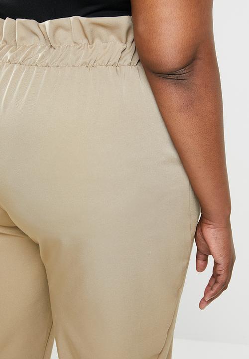 STYLE REPUBLIC PLUS - Paperbag waist pant - beige