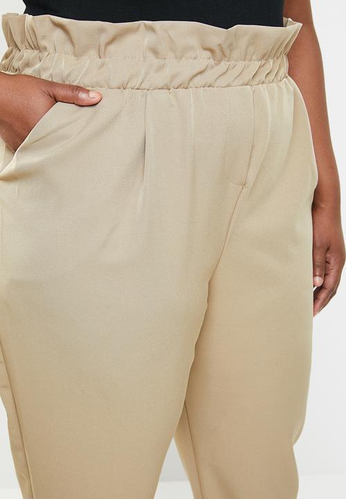 STYLE REPUBLIC PLUS - Paperbag waist pant - beige