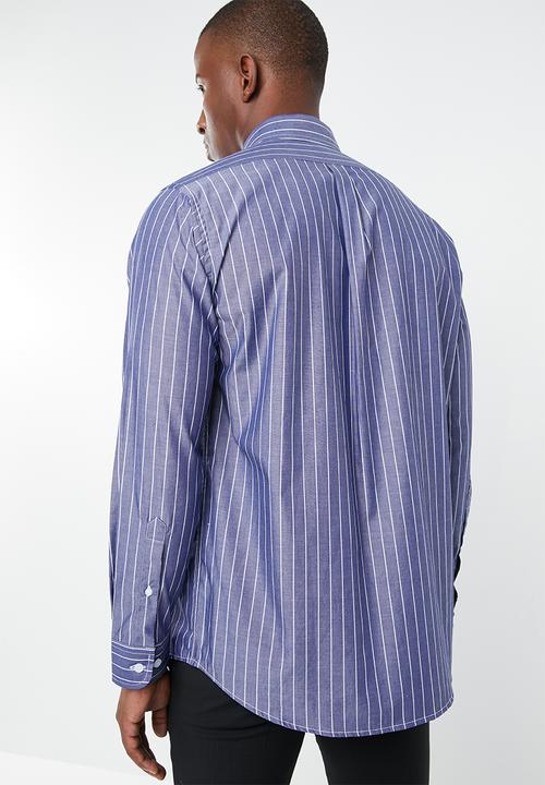 Pringle of Scotland - Aston stripe shirt - blue & white