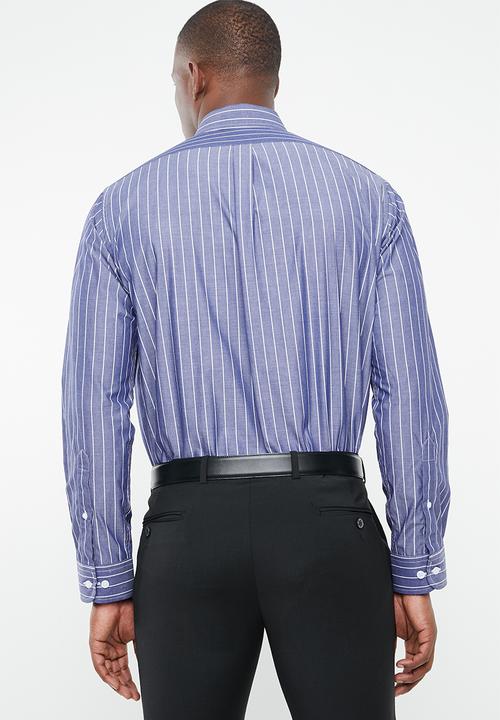 Pringle of Scotland - Aston stripe shirt - blue & white