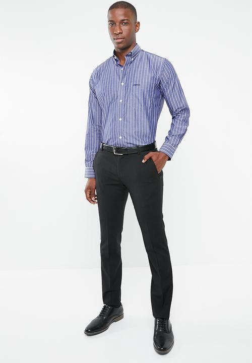 Pringle of Scotland - Aston stripe shirt - blue & white