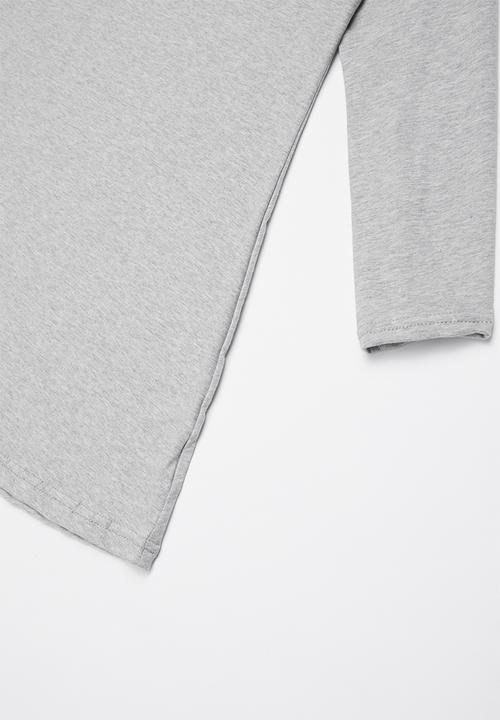 Rebel Republic - Kids long stripe sleeve dress - navy & grey