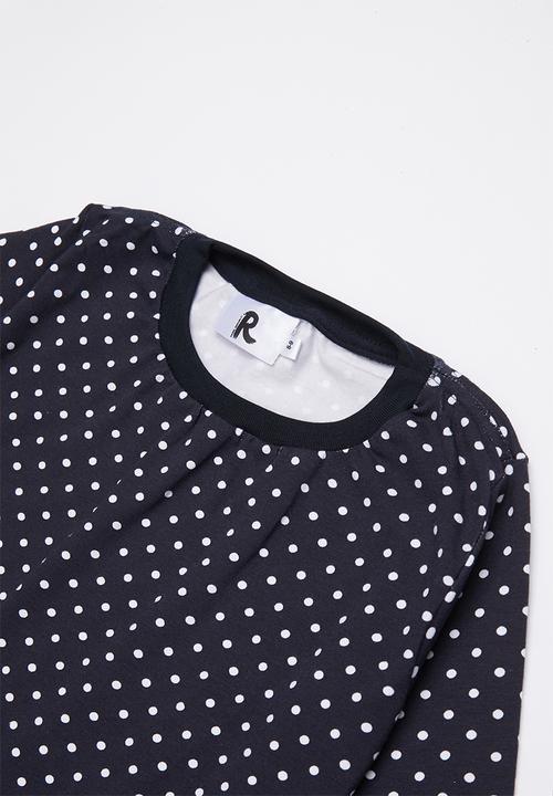 Rebel Republic - Kids long stripe sleeve dress - navy & grey