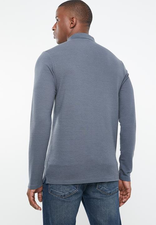 Jack & Jones - Polo long sleeve tee - blue