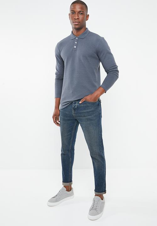 Jack & Jones - Polo long sleeve tee - blue
