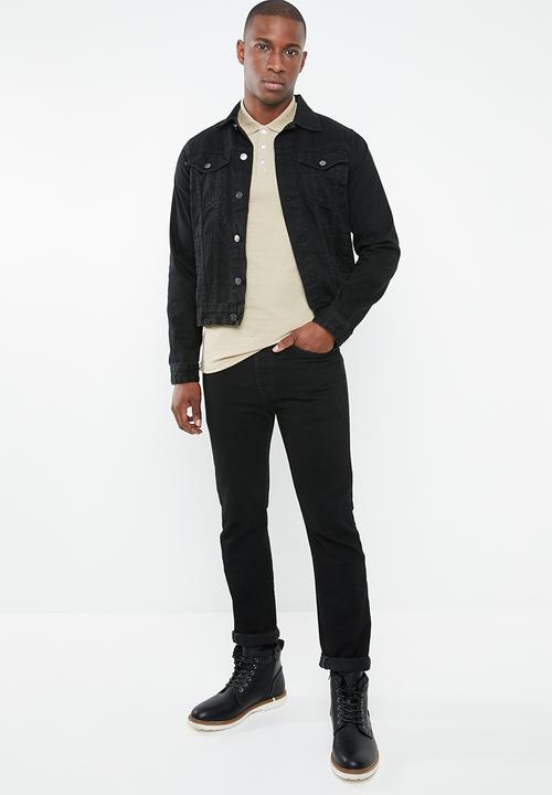 Jack & Jones - Polo long sleeve tee - beige
