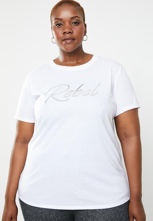 STYLE REPUBLIC PLUS - Rebel T-shirt - white