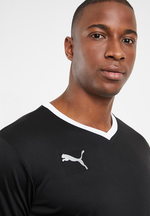PUMA - Liga V-neck senior jersey top - black & white