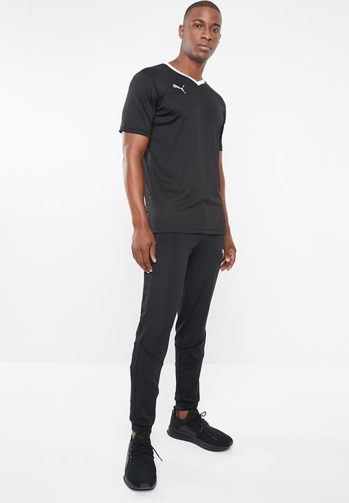 PUMA - Liga V-neck senior jersey top - black & white