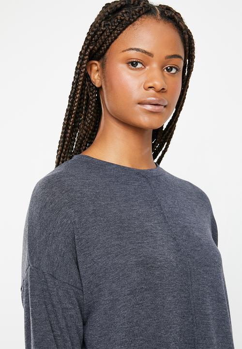 Superbalist - 2 Pack textured knit top - charcoal & cream