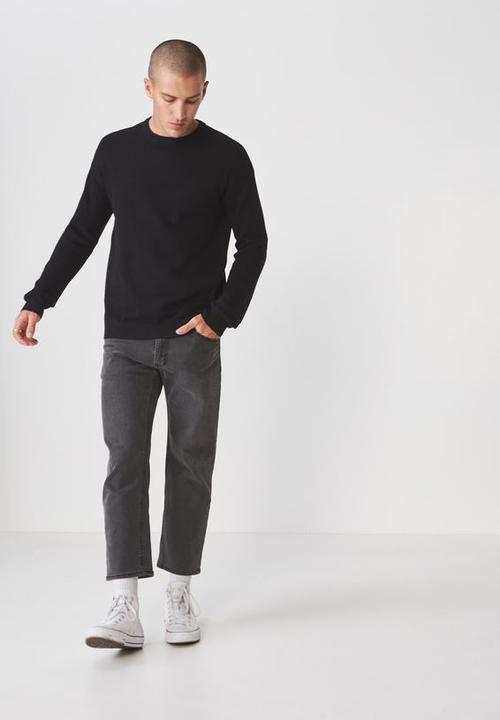 Cotton On - Lightweight crew sweater - black