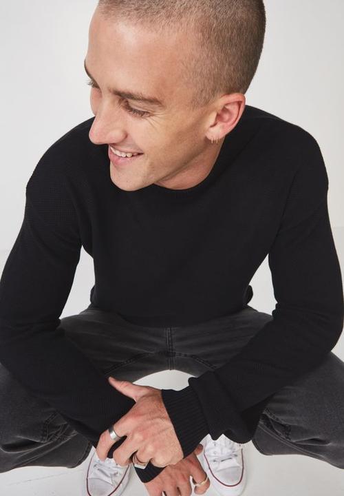 Cotton On - Lightweight crew sweater - black