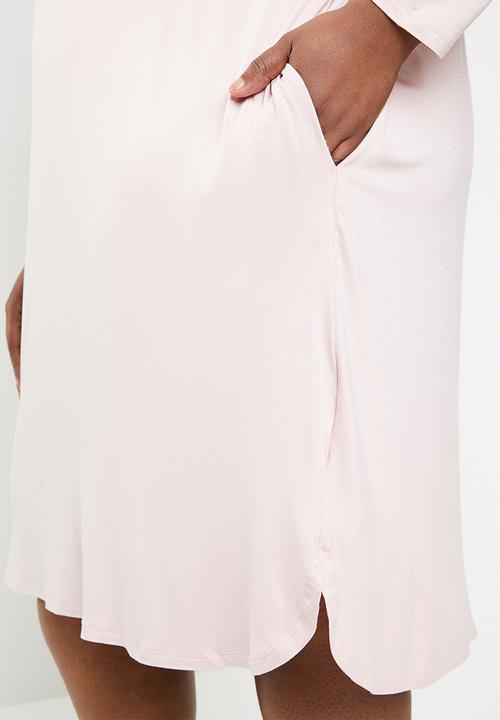 STYLE REPUBLIC PLUS - Three quarter dress with pockets - pink