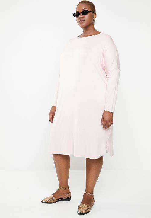 STYLE REPUBLIC PLUS - Three quarter dress with pockets - pink
