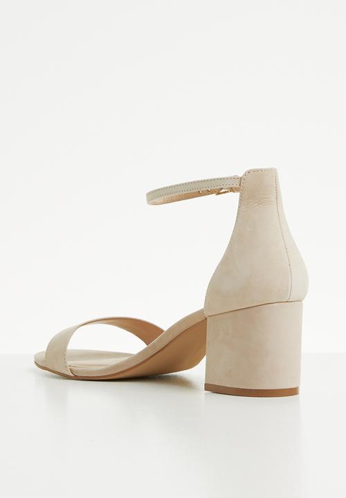 ALDO - Villarosa leather heel - bone nubuck