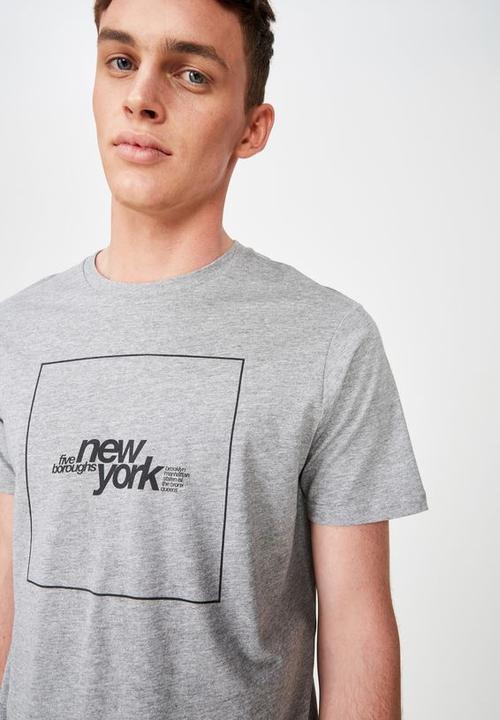 Cotton On - Borough urban T-shirt - grey