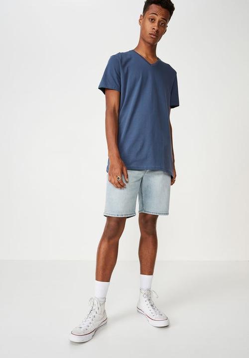 Cotton On - Essential vee neck - blue
