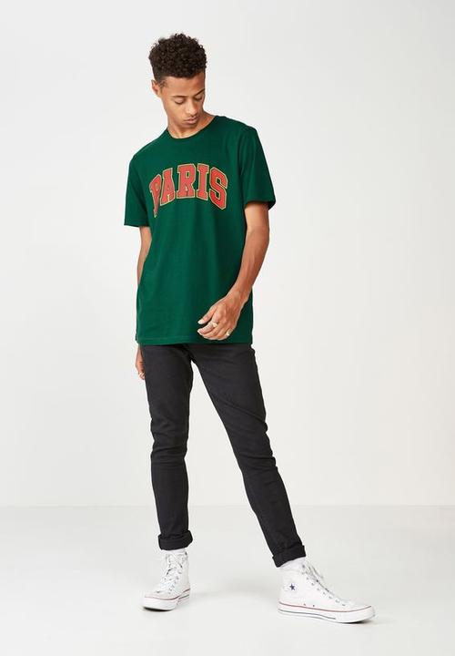 Cotton On - Paris curve sport T-shirt - green