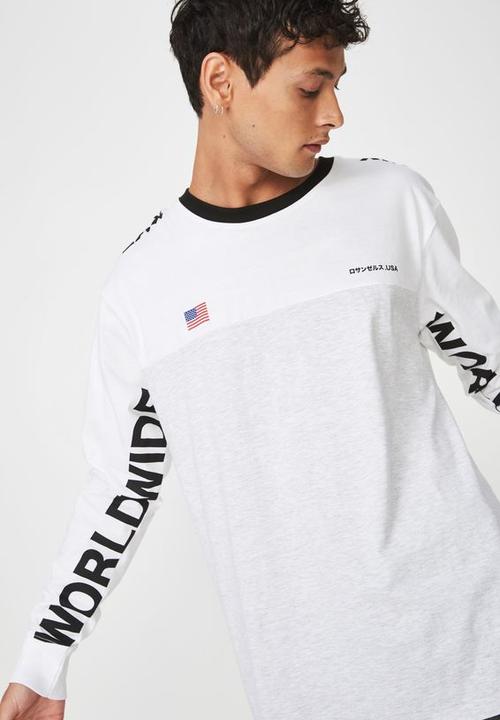 Cotton On - Vision worldwide tbar long sleeve tee - multi