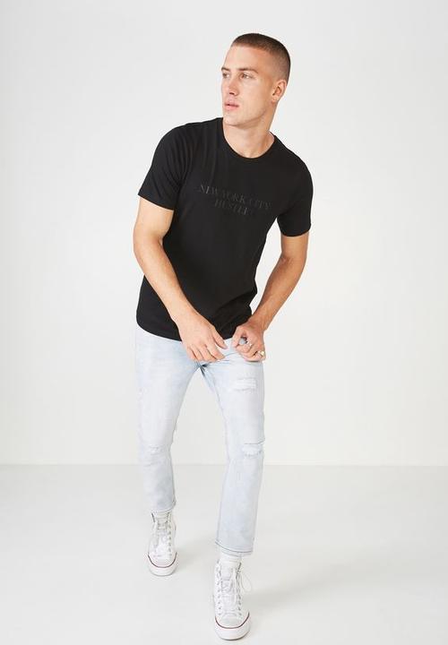 Cotton On - Hustle urban t-shirt - black