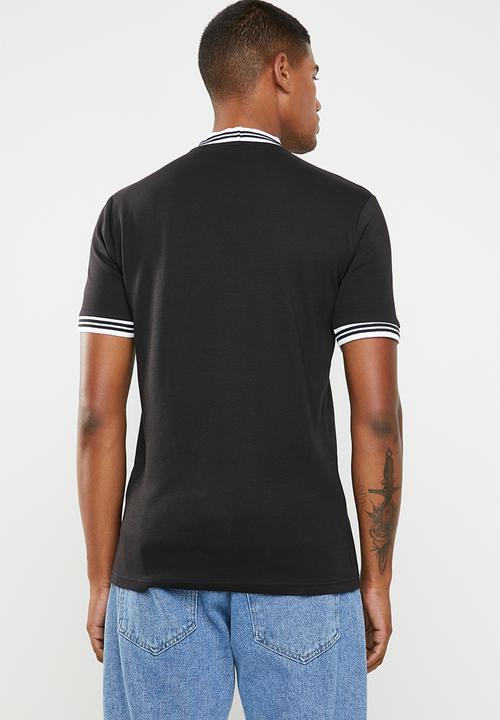 Only & Sons - Hugo rib tee - black & white