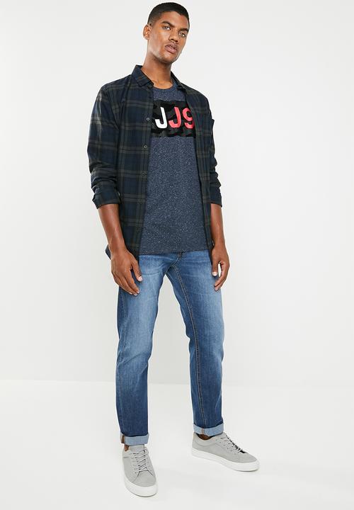 Jack & Jones - Adam short sleeve crew neck tee - blue