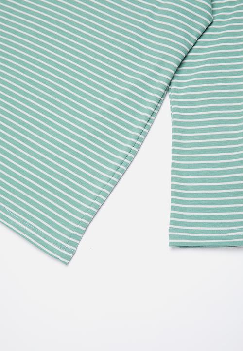 Pop Candy - Kids 3 pack long sleeve top - grey & green