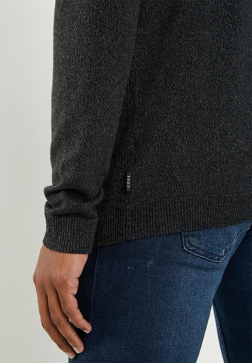 Jack & Jones - Penditon crew neck knit - black