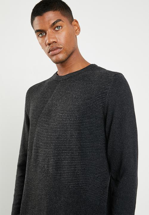 Jack & Jones - Penditon crew neck knit - black