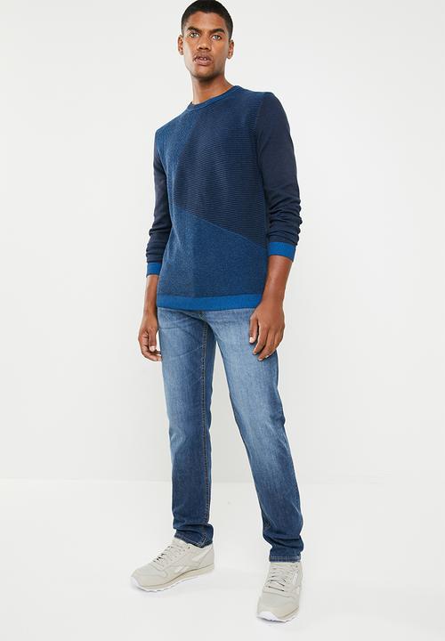 Jack & Jones - Penditon crew neck knit - blue