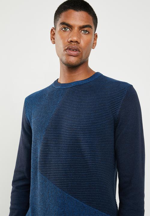 Jack & Jones - Penditon crew neck knit - blue