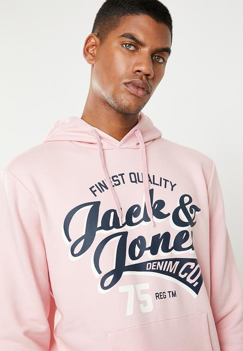 Jack & Jones - Logo sweat hoodie - pink