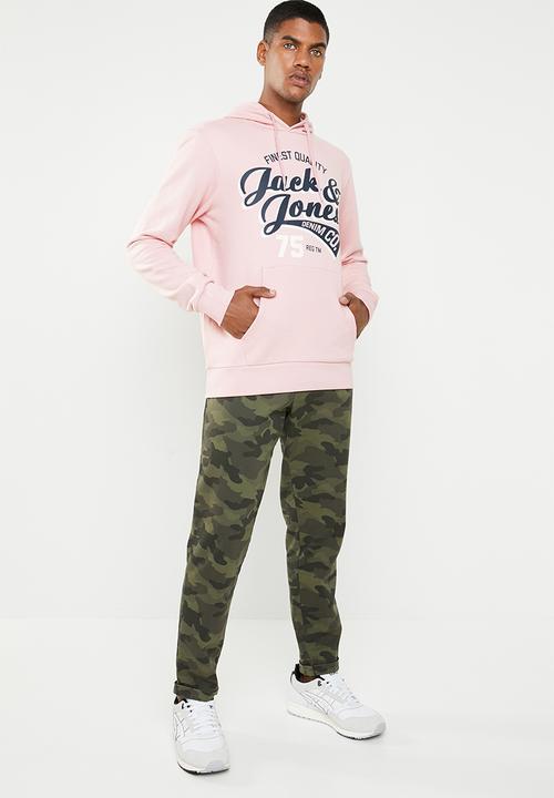 Jack & Jones - Logo sweat hoodie - pink