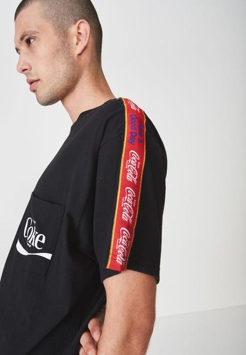 Cotton On - Downtown loose fit tee - black & red