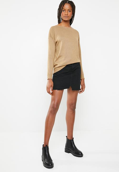 Superbalist - V-back detail skinny with tie back jersey - camel