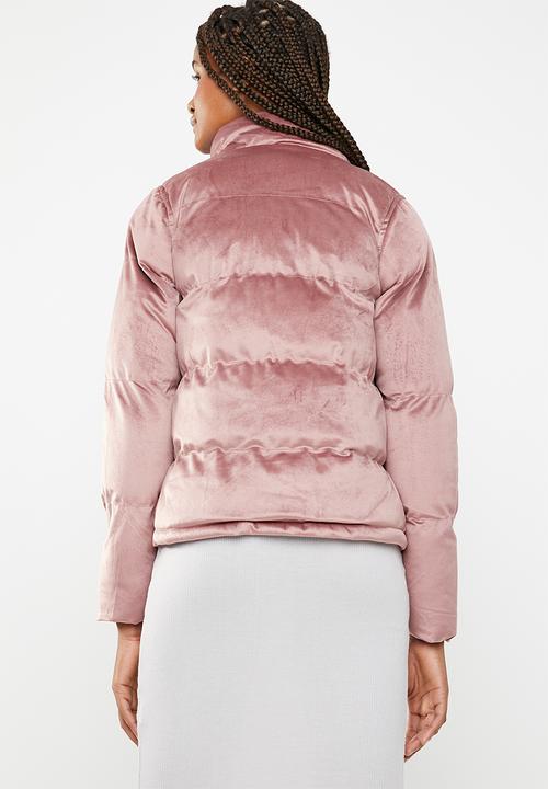 Brave Soul - Velvet padded jacket - pink