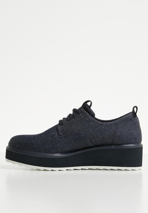G-STAR - Strett flatform derby denim - dark saru blue