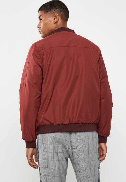 Superbalist - Padded bomber jacket - burgundy