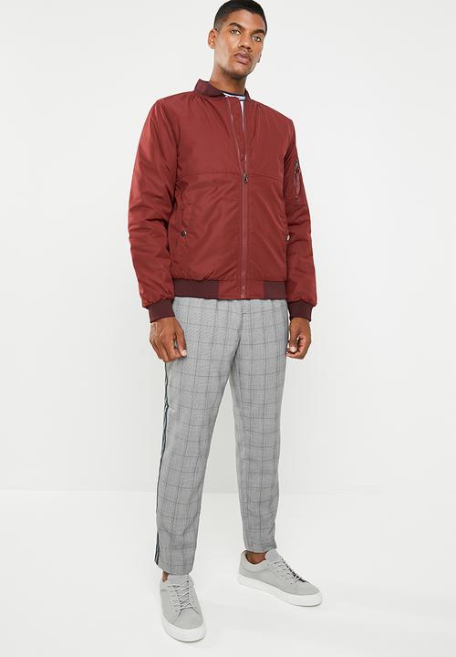 Superbalist - Padded bomber jacket - burgundy