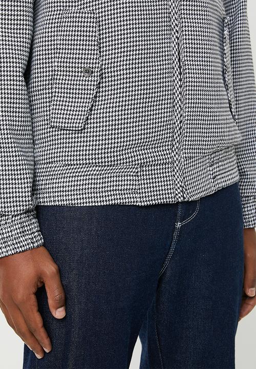 Superbalist - Check harrington - black & white