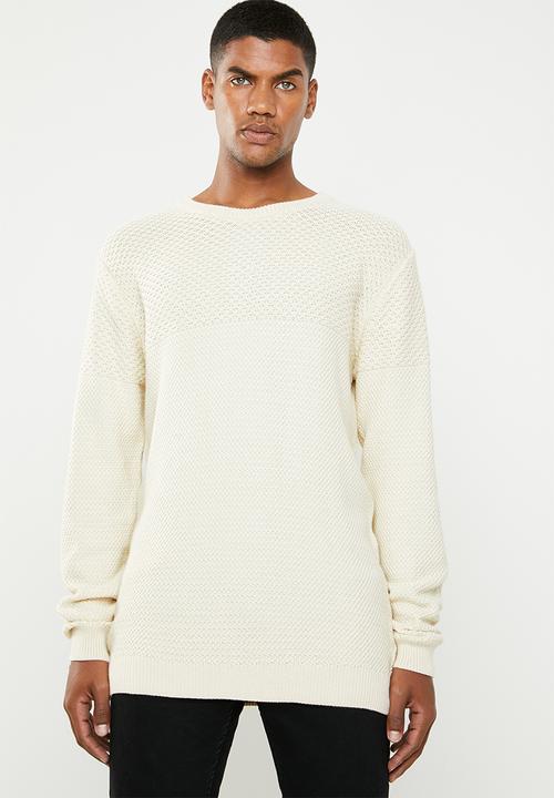 Superbalist - Relaxed fit textured knit - cream